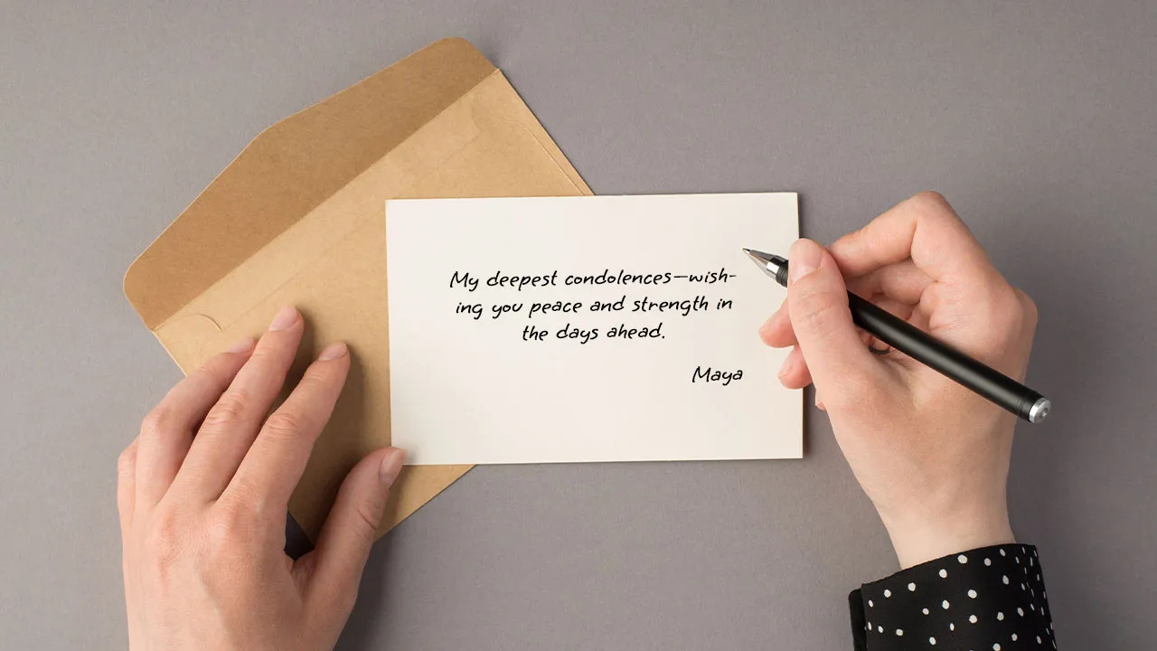 Response to Condolence Message